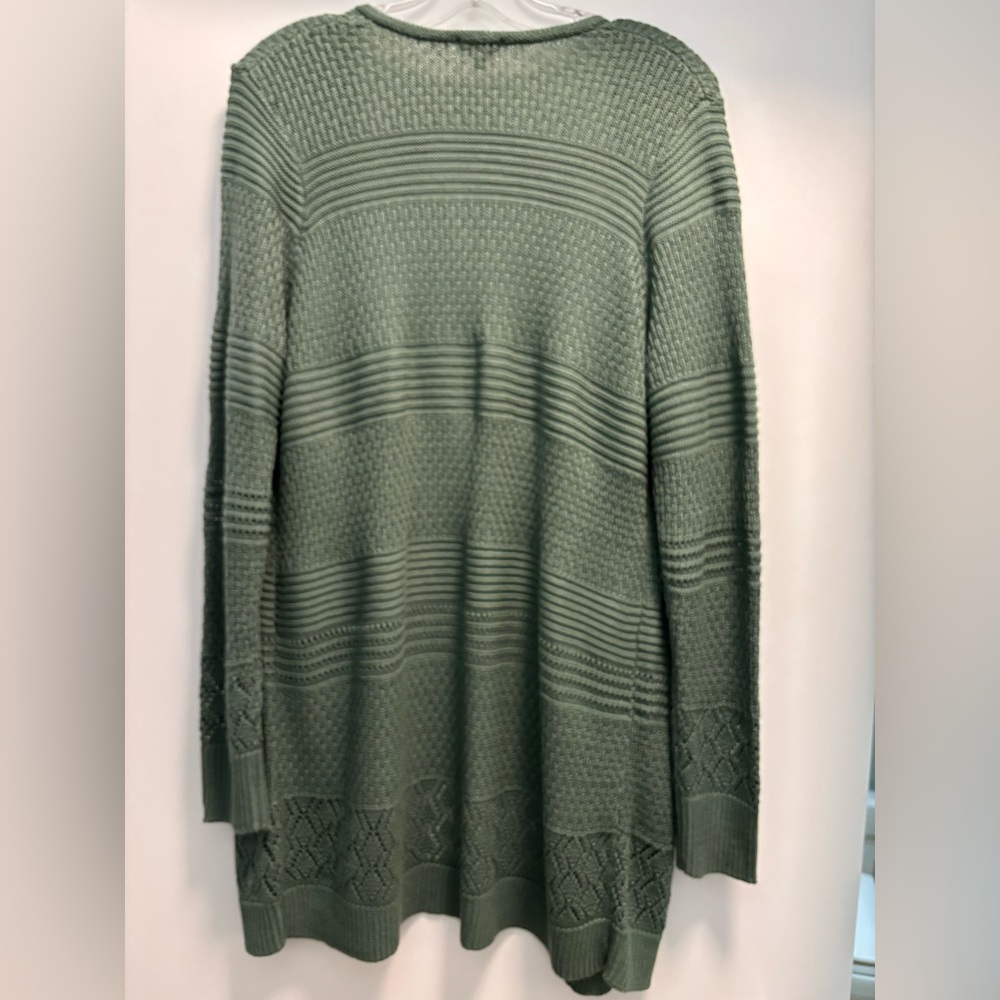 Green Acrylic Knit Women's Sweater - Picture 2 of 5